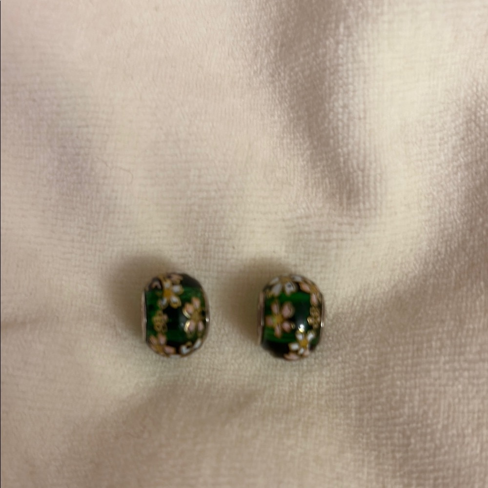 Pandora Type Green Beads